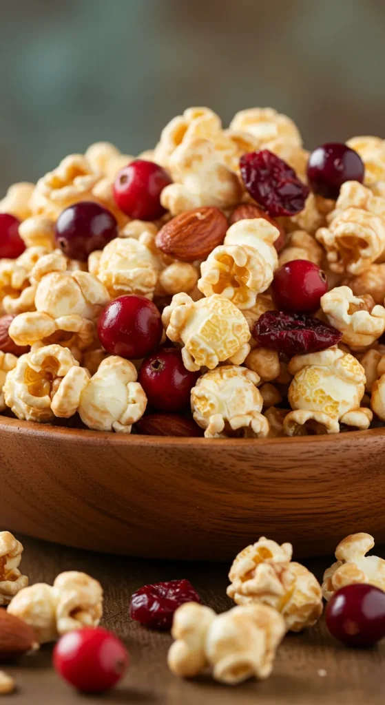 Cranberry Almond Popcorn Mix