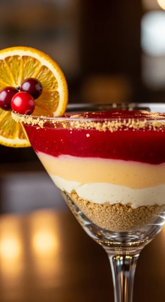 Cranberry Orange Cheesecake-tini
