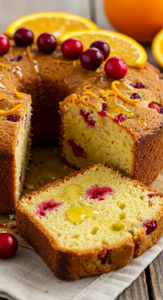Cranberry Orange Olive Oil Cake