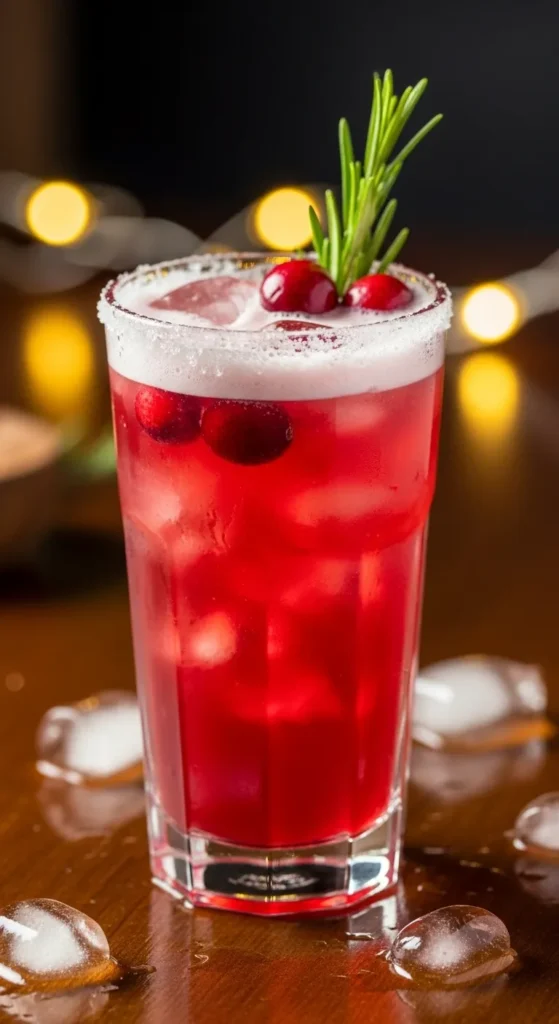 Cranberry Rosemary Gin Fizz