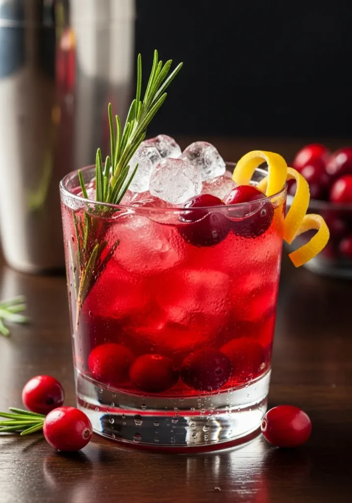 Cranberry Rosemary Gin Smash