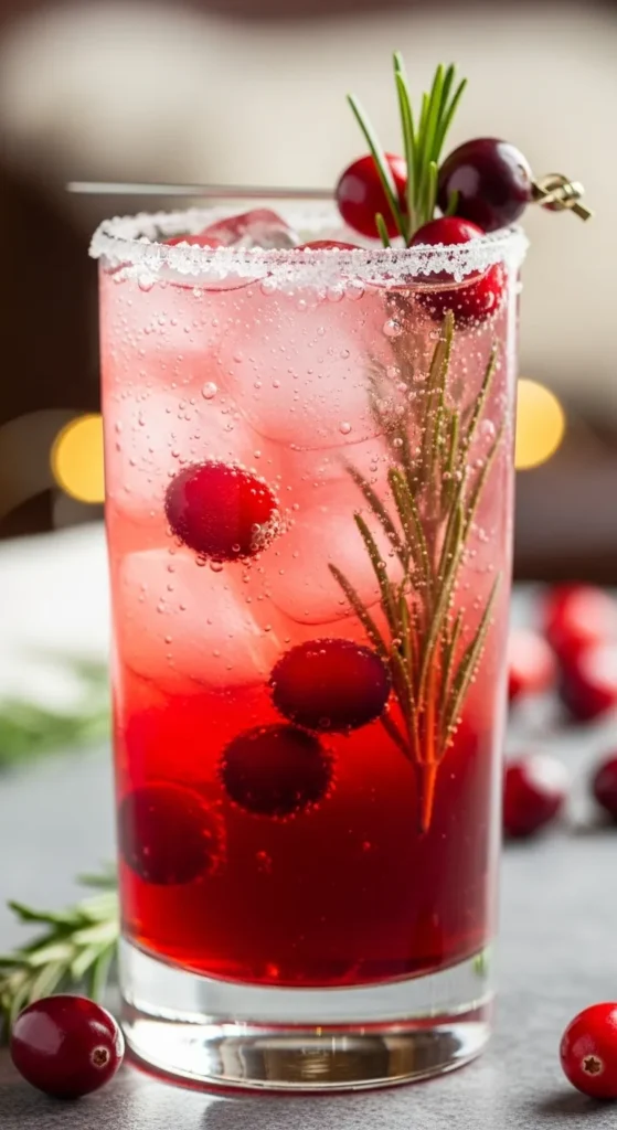 Cranberry Rosemary Prosecco Smash