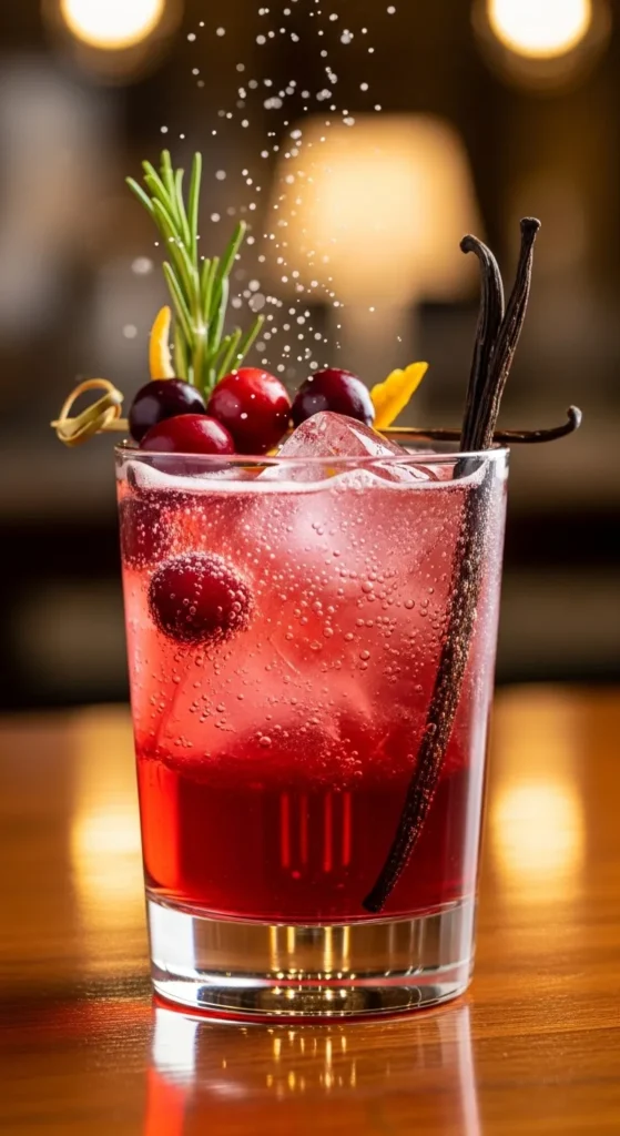 Cranberry Vanilla Vodka Sparkler