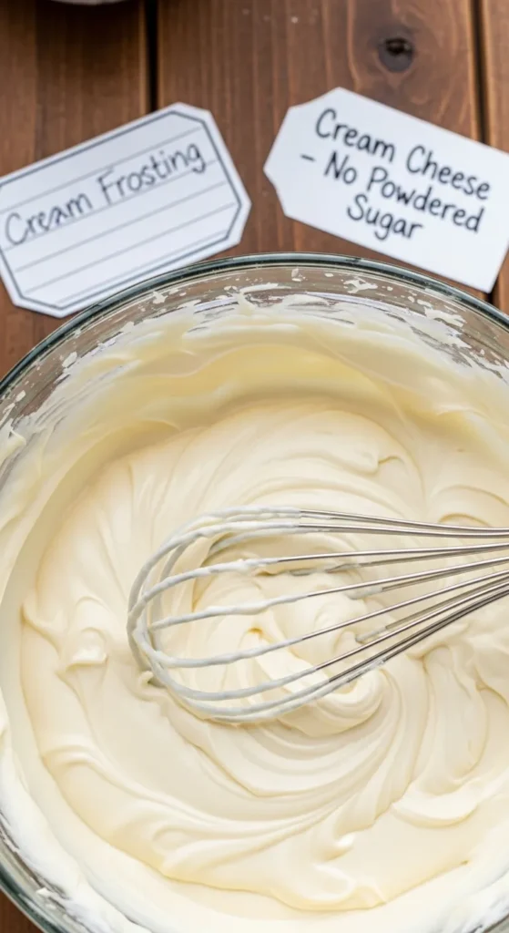 Cream Cheese Frosting Without Powdered Sugar (Smooth & Not Too Sweet)