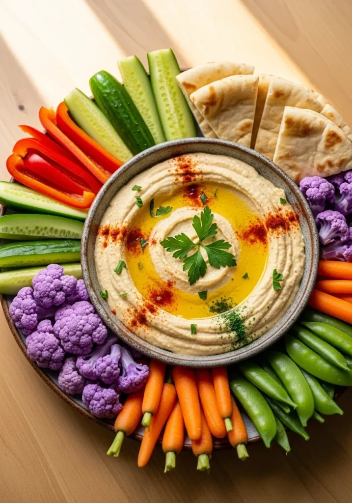 Creamy Hummus Dip with Fresh Veggies