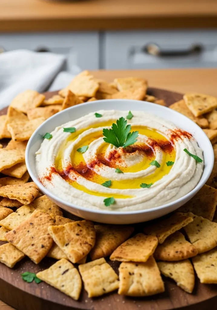 Creamy Hummus and Pita Chips