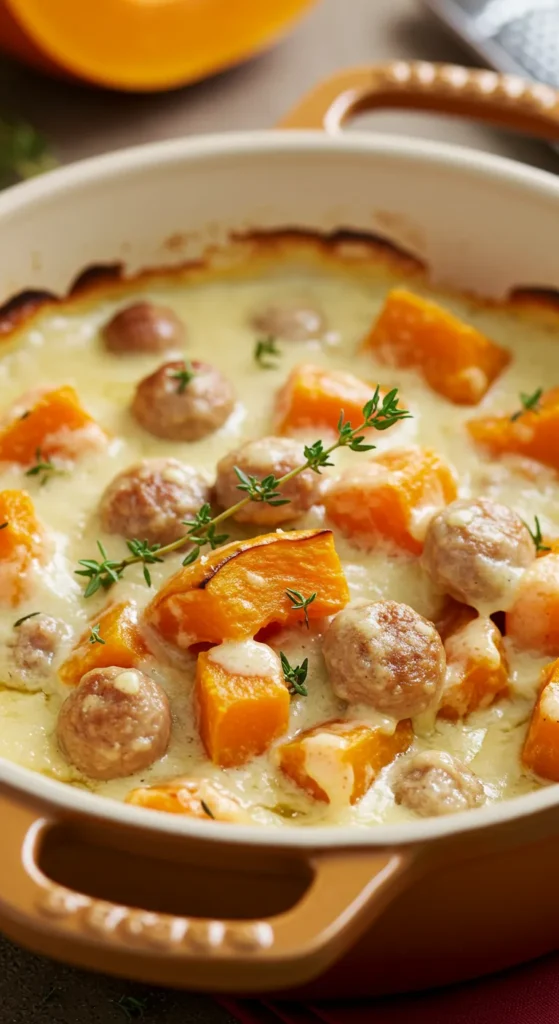 Creamy Pumpkin & Sausage Casserole