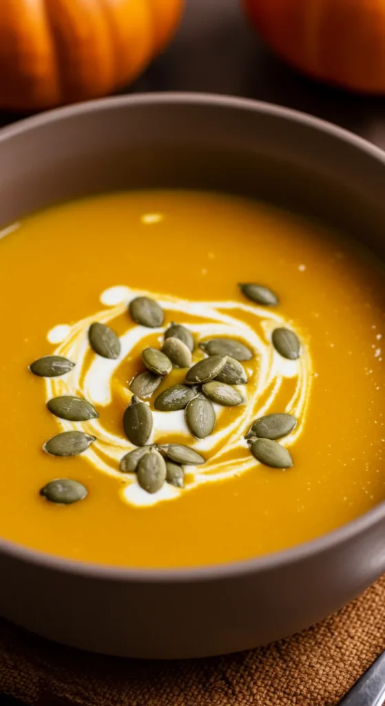 Creamy Pumpkin Soup That’s Basically Fall in a Bowl