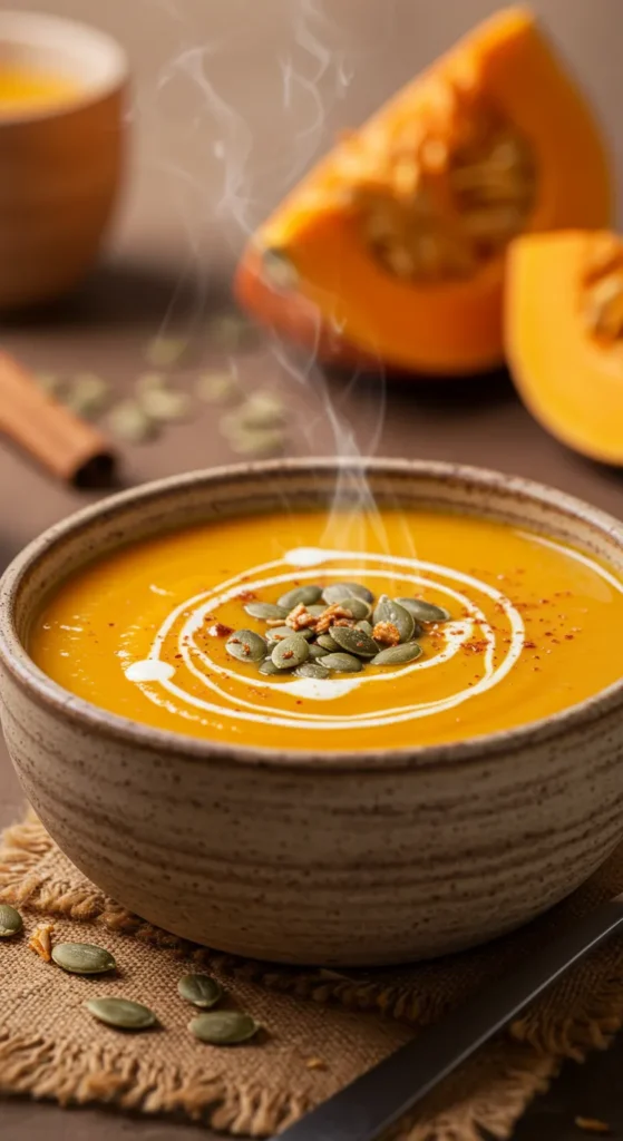 Creamy Pumpkin Soup with a Hint of Spice