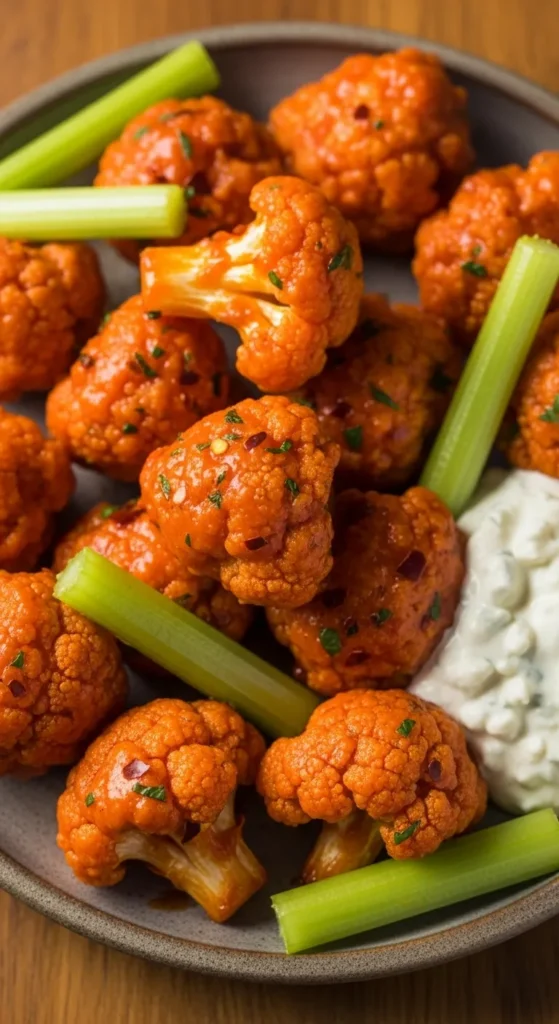 Crispy Buffalo Cauliflower Bites