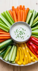 Crispy Veggie Sticks with Ranch Dip