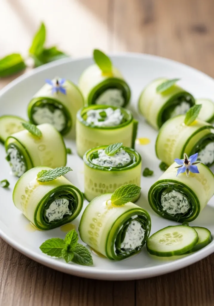 Cucumber Mint Roll-Ups
