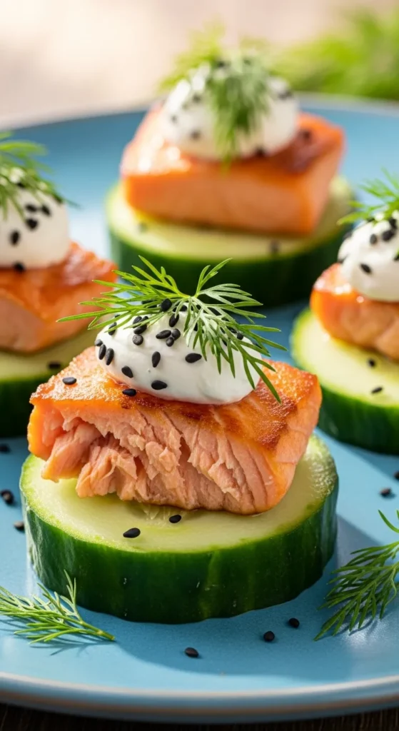 Cucumber Salmon Bites