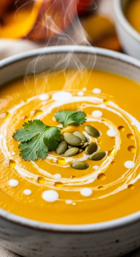Curried Pumpkin Soup with Coconut Milk
