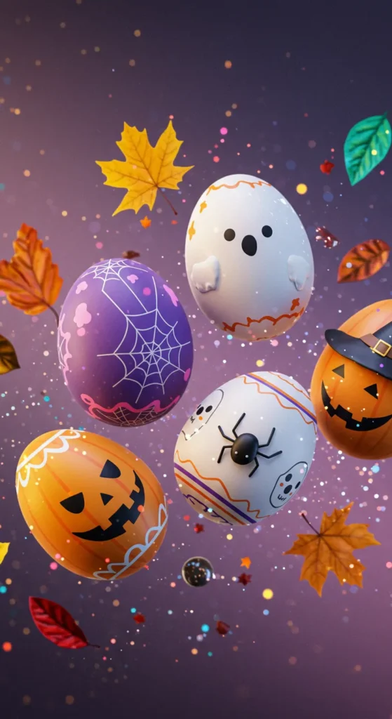 Cute Halloween Eggs iPhone Wallpaper
