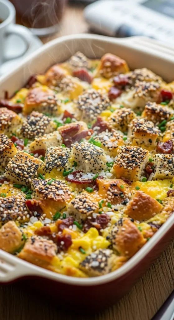 Everything Bagel Breakfast Casserole