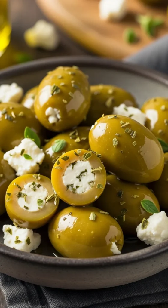 Feta-Stuffed Olives
