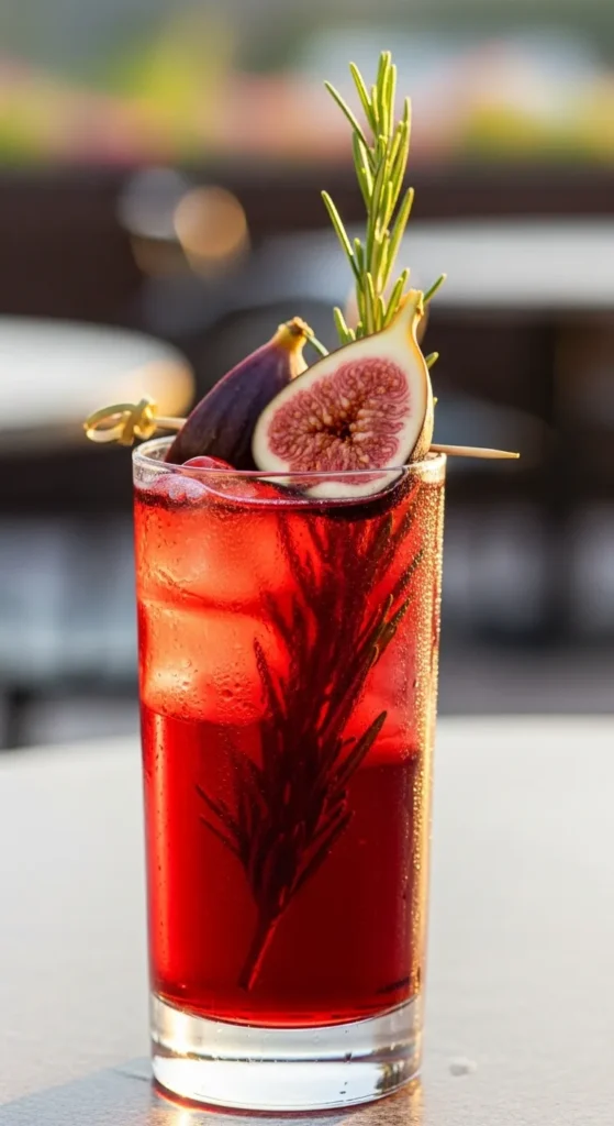 Fig & Rosemary Red Wine Spritzer