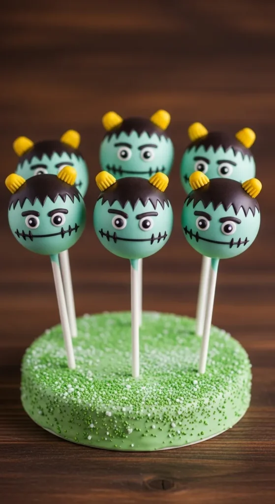 Frankenstein Monster Cake Pops
