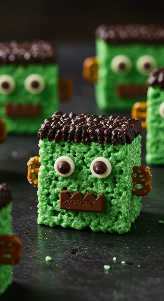 Frankenstein Rice Krispie Treats