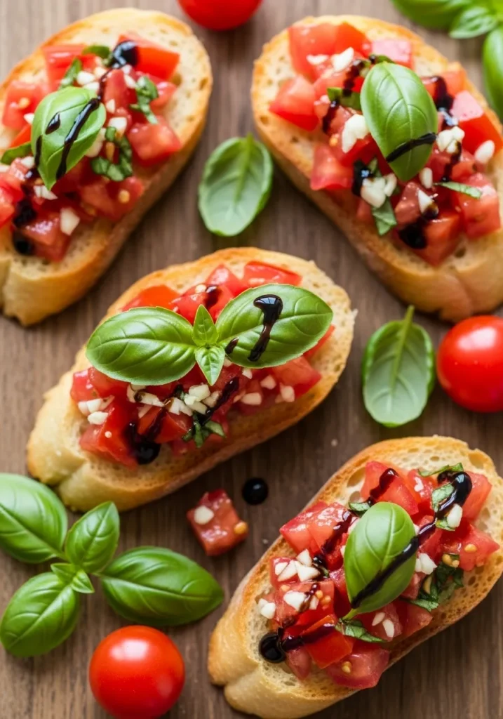 Fresh Bruschetta on Crostini