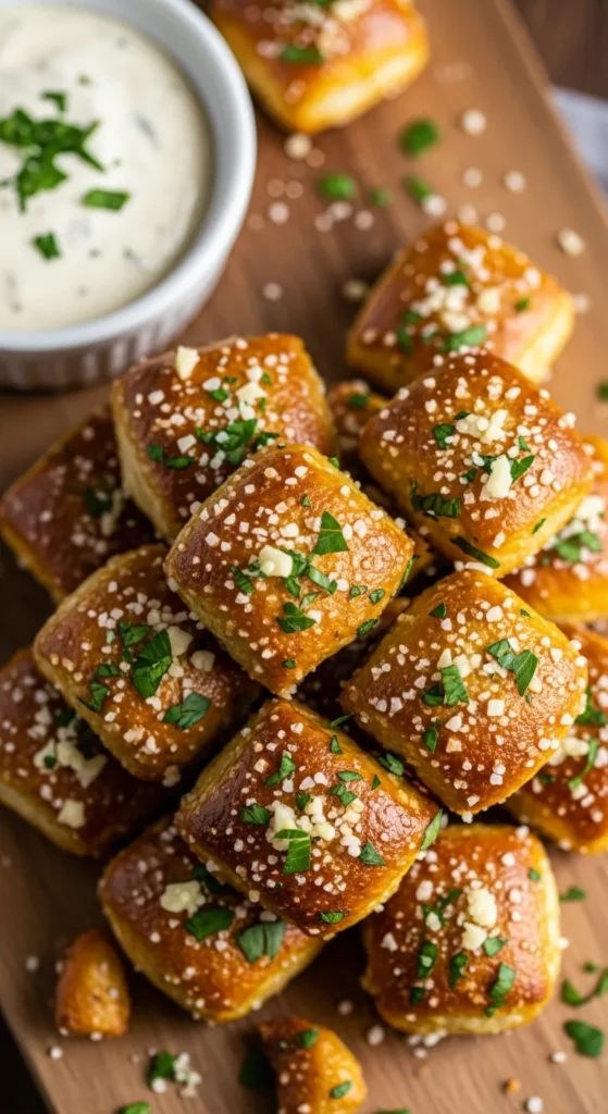 Garlic Parmesan Pretzel Bites