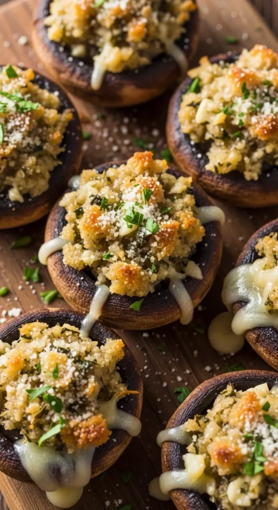 . Garlic Parmesan Stuffed Mushrooms
