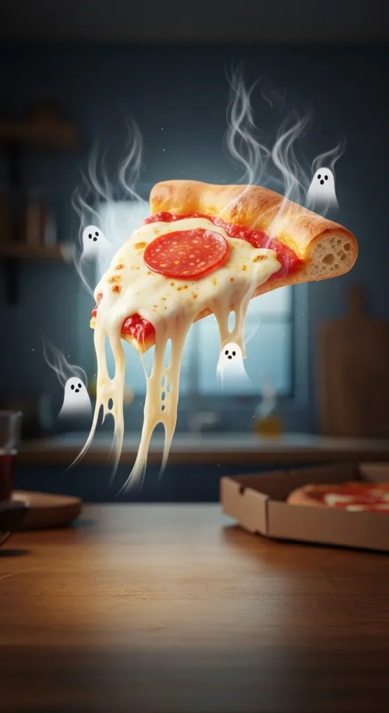 Ghostly Pizza Bites
