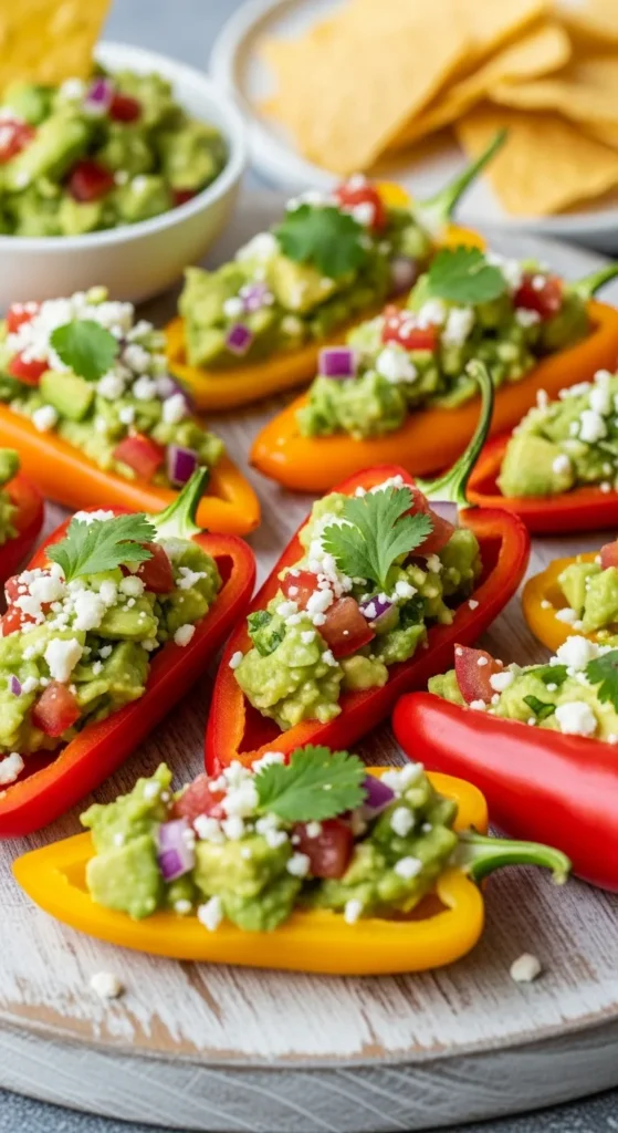 Guacamole-Stuffed Mini Peppers