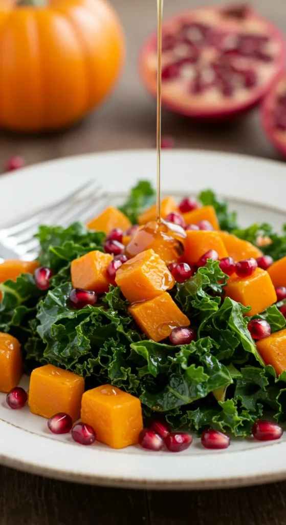Harvest Kale Salad with Maple Vinaigrette