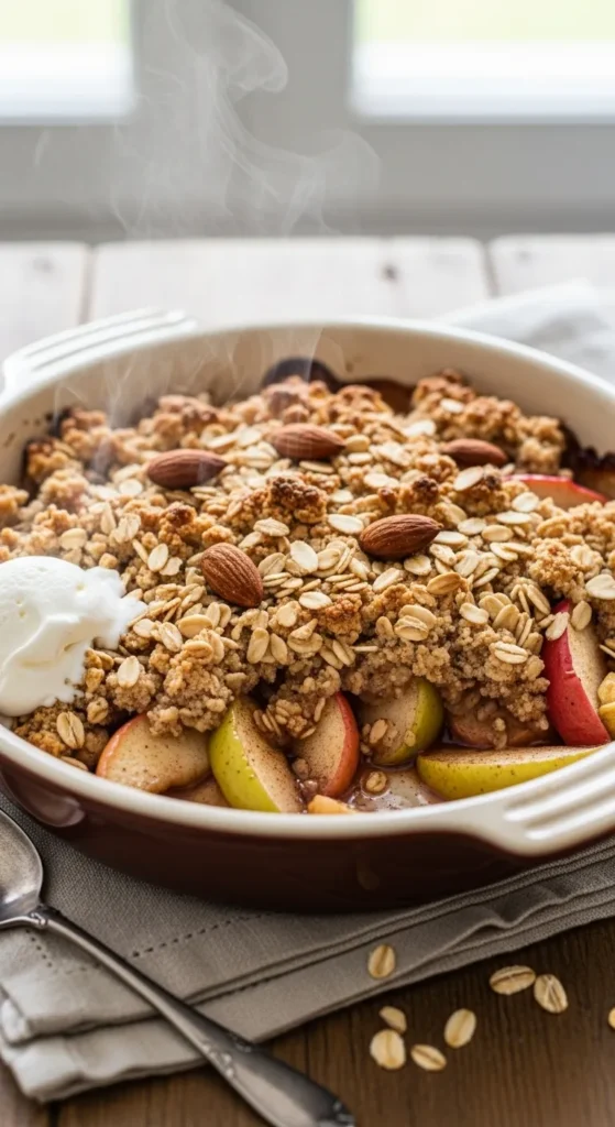 Healthy Apple Crisp Made with Almond Flour