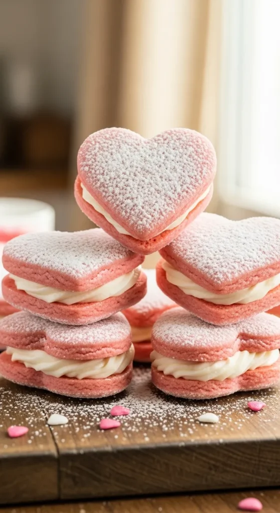 Heart-Shaped Sugar Cookie Sandwiches