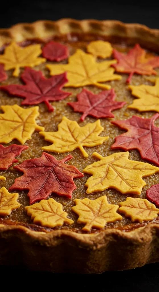 Homemade Fall Pie Leaf Decor