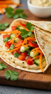 Hummus Veggie Crunch Wrap
