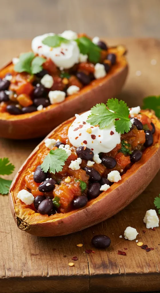 Loaded Sweet Potato Boats