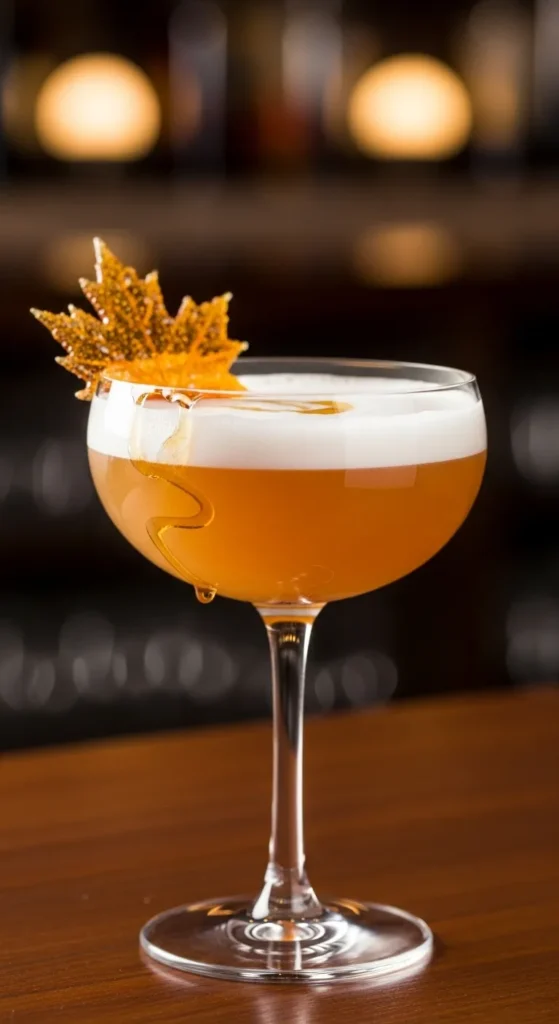 Maple Bourbon Prosecco Flip