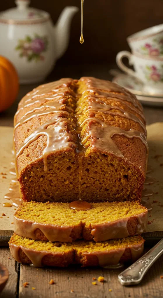 Maple Glazed Pumpkin Bread