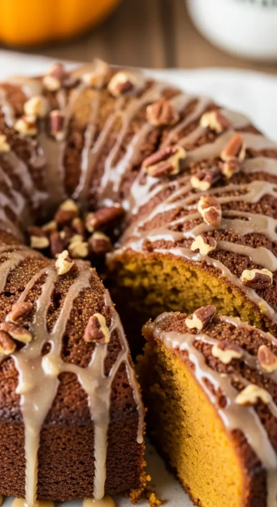 Maple Glazed Pumpkin Coffee Cake