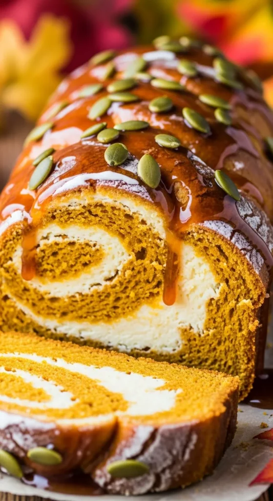 Maple-Glazed Pumpkin Cream Cheese Bread