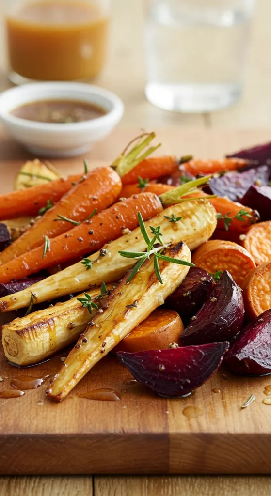 Maple Glazed Roasted Root Veggies