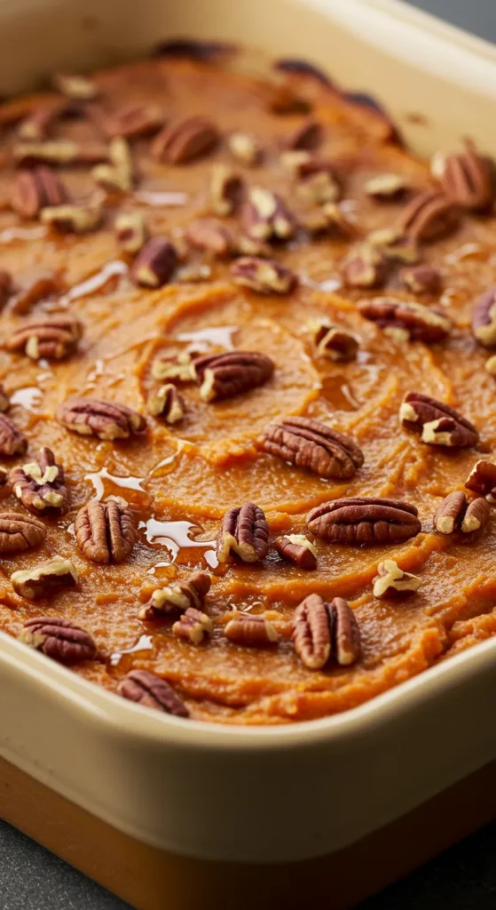 Maple Pecan Sweet Potato Casserole