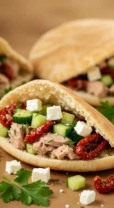 Mediterranean Tuna Salad Pita