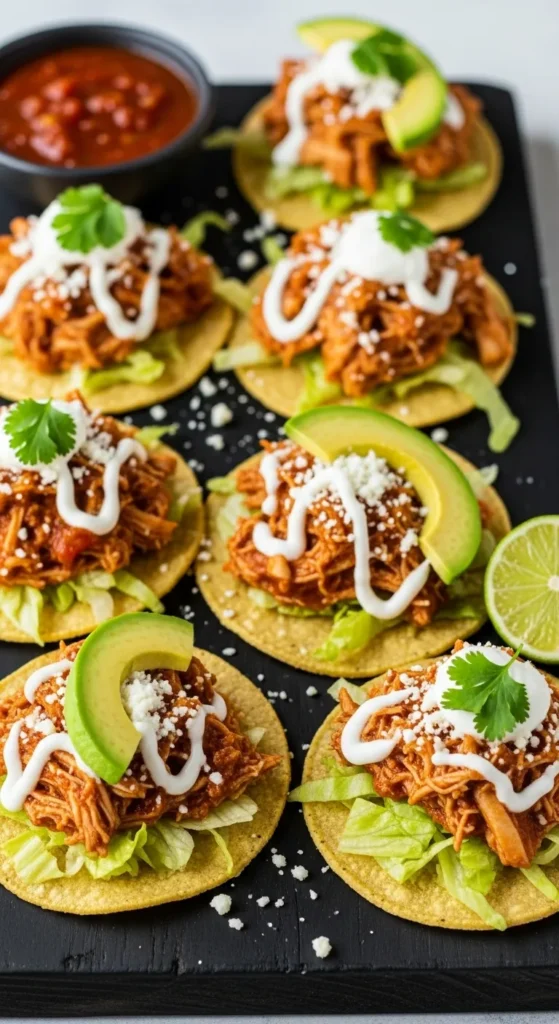 Mini Chicken Tinga Tostadas