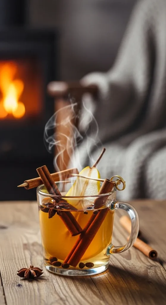 Mulled White Wine with Pear