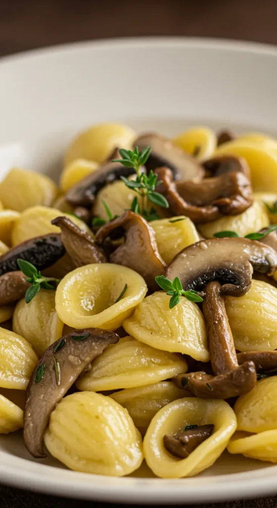 Mushroom and Thyme Orecchiette