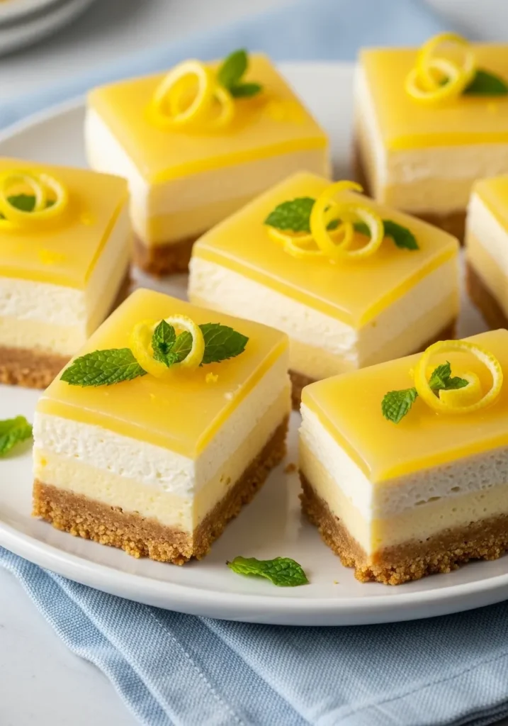 No-Bake Lemon Cheesecake Bars Recipe
