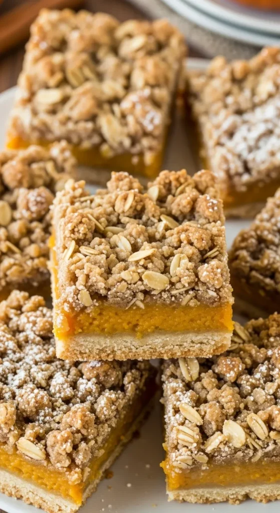 Oatmeal Pumpkin Pie Bars