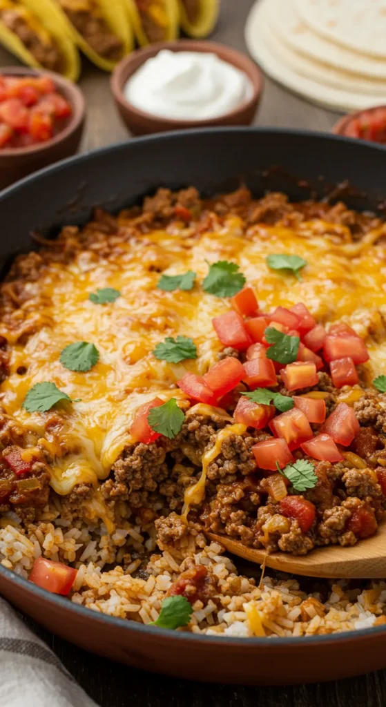 One-Pan Cheesy Taco Skillet