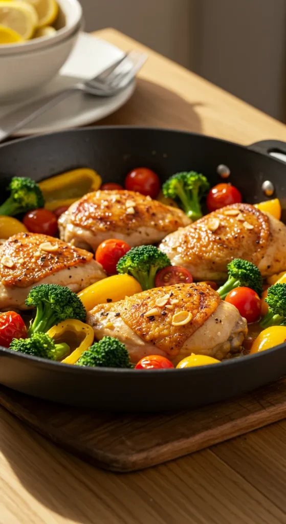 One-Pan Lemon Garlic Chicken and Veggies