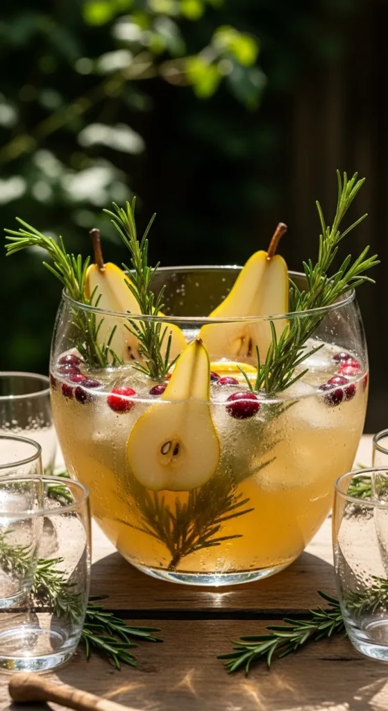Pear & Rosemary Prosecco Punch